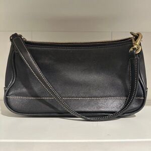Y2K Vintage Coach Black Hampton Demi Bag 7785